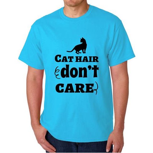Men's Cat Hair Care Graphic Printed T-shirt