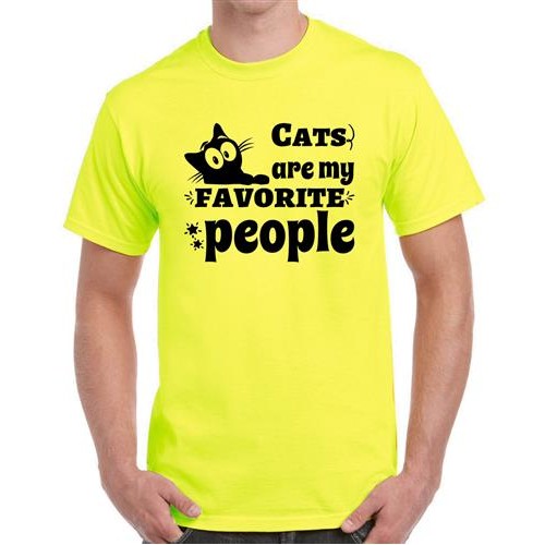 Men's Cat My People Graphic Printed T-shirt