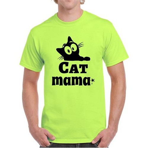 Men's Cat Star Mama Graphic Printed T-shirt