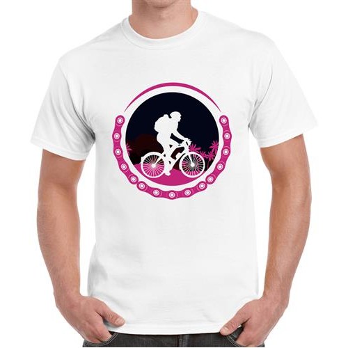 Men's Chain Cycle Graphic Printed T-shirt