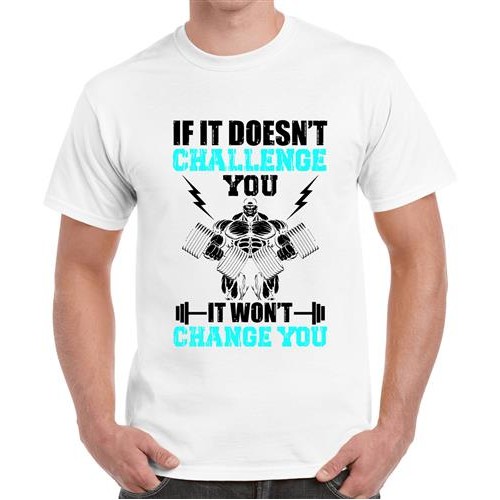 Men's Challenge Change You Graphic Printed T-shirt