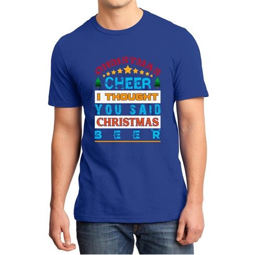 Men's Cheer Beer Graphic Printed T-shirt