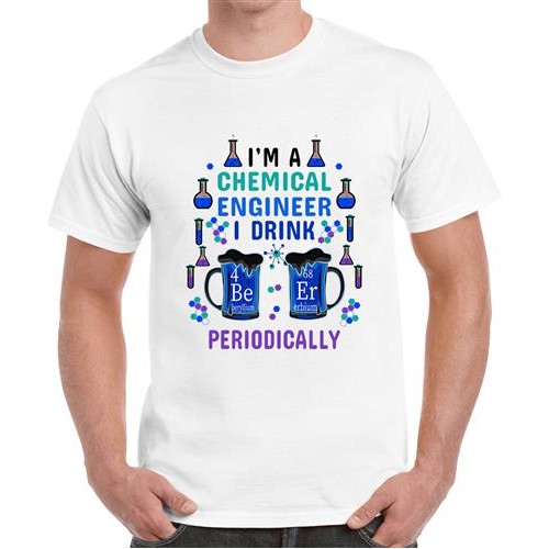 Men's Chemical Drink Deer Graphic Printed T-shirt