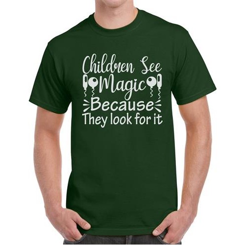 Men's Children See Look Graphic Printed T-shirt