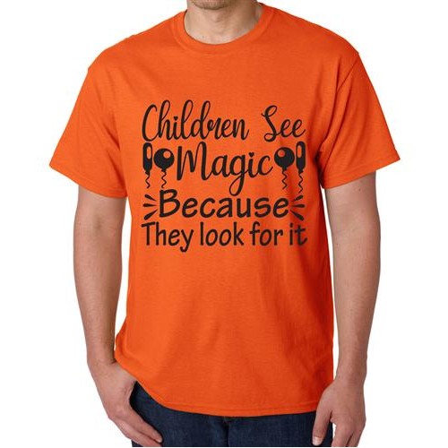 Men's Children See Look Graphic Printed T-shirt