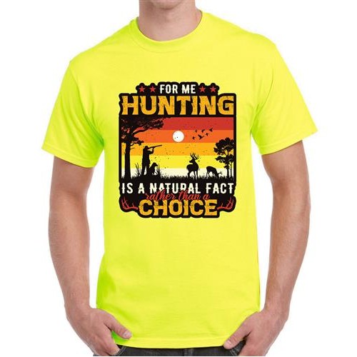 Men's Choice Fact Natural Graphic Printed T-shirt