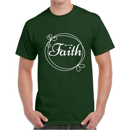 Men's Circle Arrow Faith Graphic Printed T-shirt