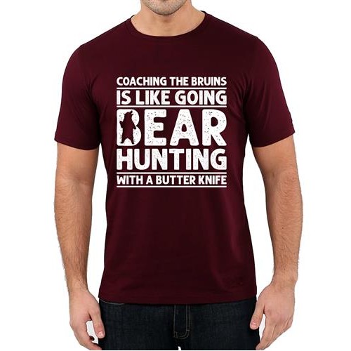 Men's Coaching Bear Hunting Graphic Printed T-shirt
