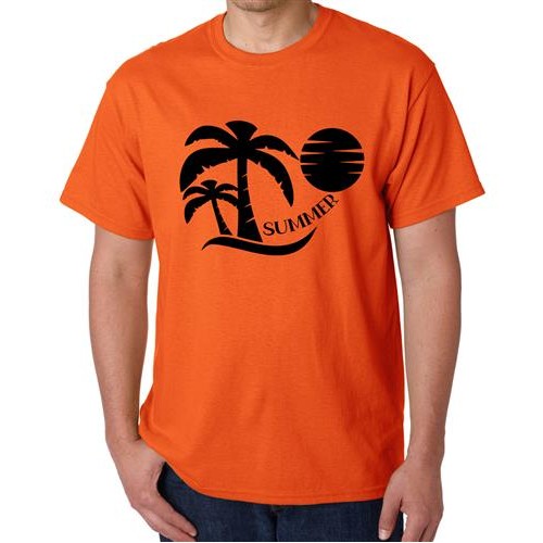 Men's Coconut Summer Graphic Printed T-shirt