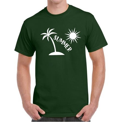 Men's Coconut Summer Sun Graphic Printed T-shirt
