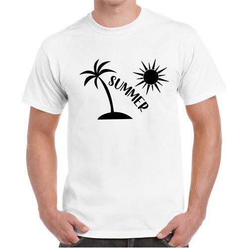 Men's Coconut Summer Sun Graphic Printed T-shirt