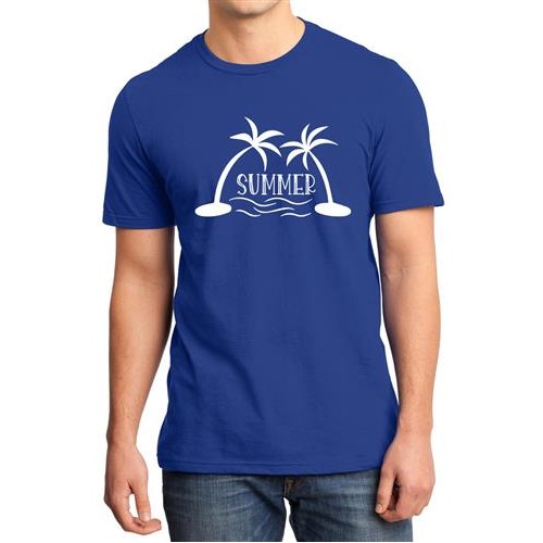 Men's Coconut Summer Water Graphic Printed T-shirt