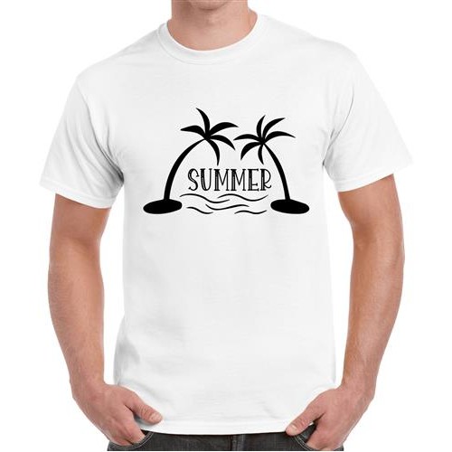 Men's Coconut Summer Water Graphic Printed T-shirt
