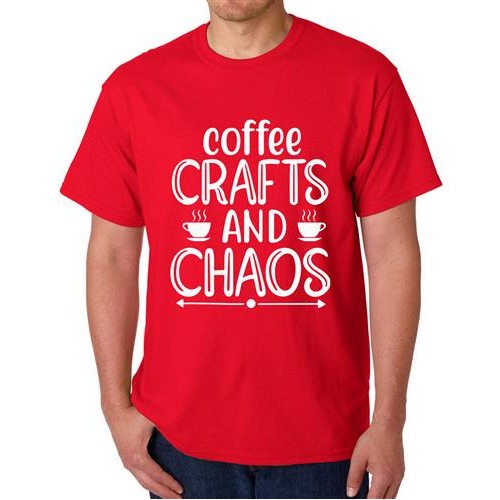 Men's Coffe Crafts Chaos Graphic Printed T-shirt
