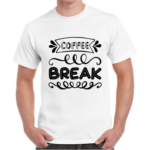 Men's Coffee A Break Graphic Printed T-shirt