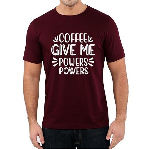 Men's Coffee Give Me Graphic Printed T-shirt