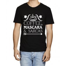 Men's Coffee Mascara Sarcas Graphic Printed T-shirt