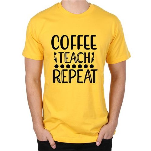 Men's Coffee Teach Graphic Printed T-shirt