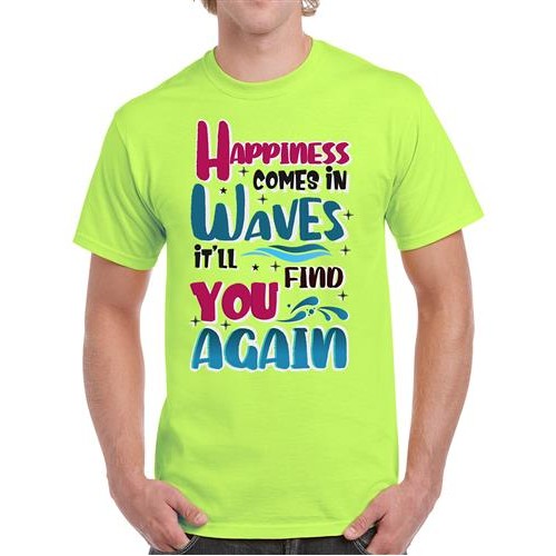 Men's Come In Waves Graphic Printed T-shirt