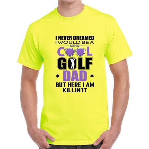 Men's Cool Golf Dad Graphic Printed T-shirt