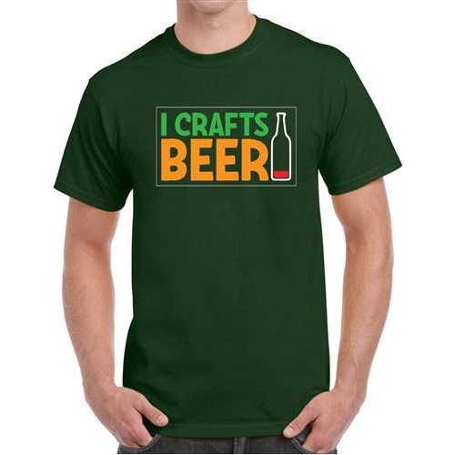 Men's Crafts Beer Graphic Printed T-shirt