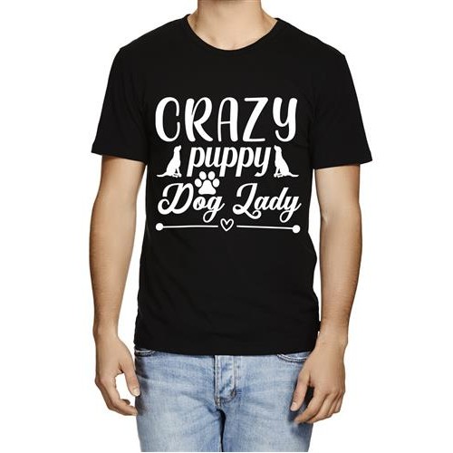 Men's Crazy Puppy Graphic Printed T-shirt