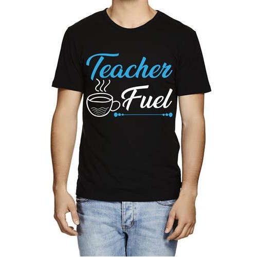 Men's Cup Fuel Teacher Graphic Printed T-shirt