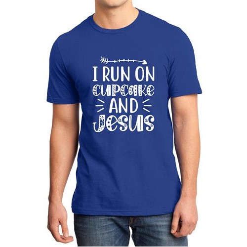 Men's Cupcake Jesus Graphic Printed T-shirt