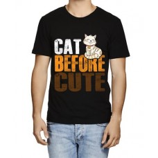 Men's Cute Cat Before Graphic Printed T-shirt