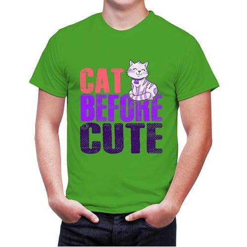 Men's Cute Cat Before Graphic Printed T-shirt