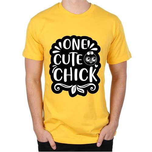 Men's Cute Chick One Graphic Printed T-shirt