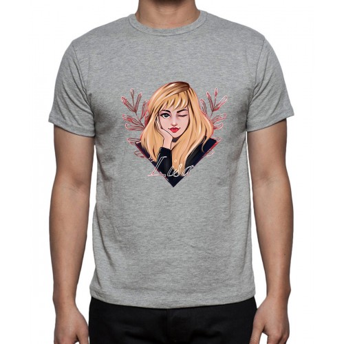 Men's Cute Lisa Graphic Printed T-shirt