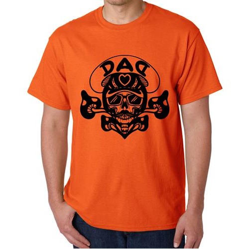 Men's D Dad Skull Graphic Printed T-shirt