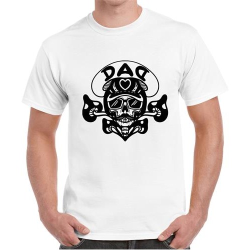 Men's D Dad Skull Graphic Printed T-shirt