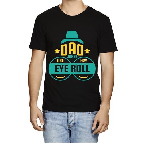Men's Dad Eye Roll Graphic Printed T-shirt