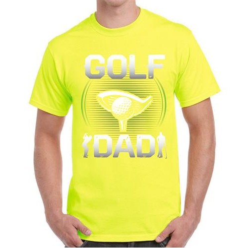 Men's Dad Golf Ball Graphic Printed T-shirt
