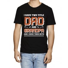 Men's Dad Grandpa Graphic Printed T-shirt