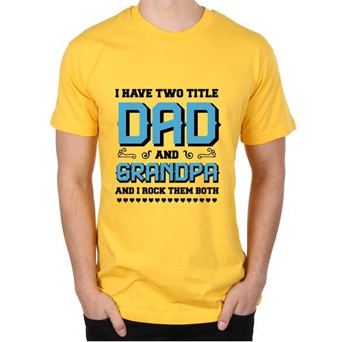 Men's Dad Grandpa Graphic Printed T-shirt