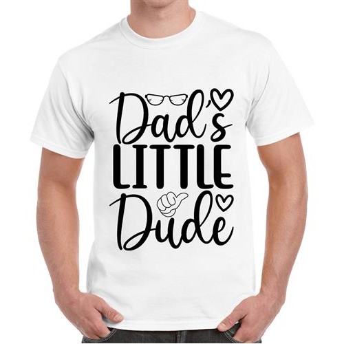 Dad's Little Dude Graphic Printed T-shirt