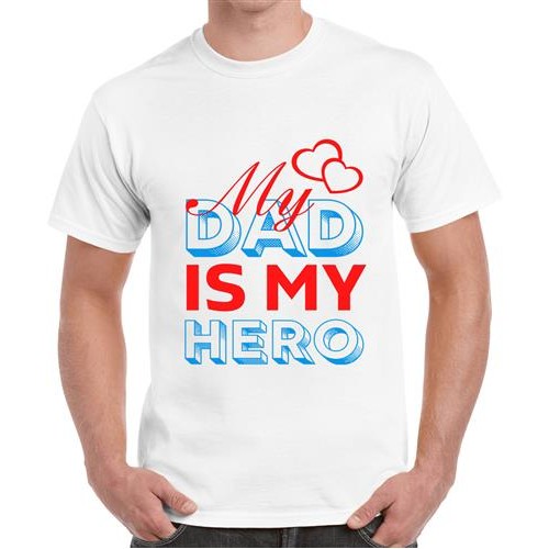 Men's Dad My Hero Graphic Printed T-shirt