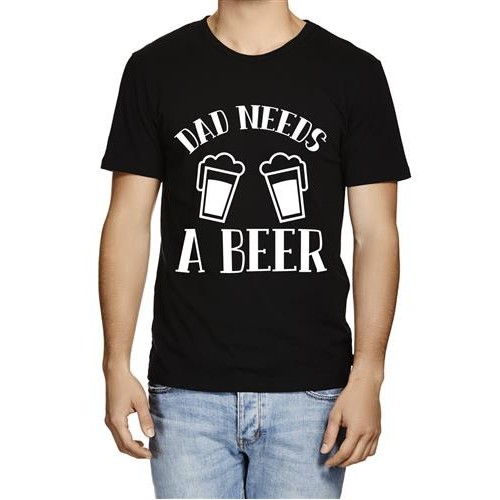 Men's Dad Need A Beer Graphic Printed T-shirt