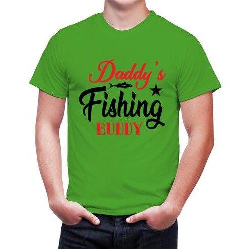 Men's Daddy Fishing Star Graphic Printed T-shirt