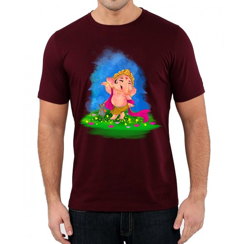 Men's Dance Ganesha Graphic Printed T-shirt