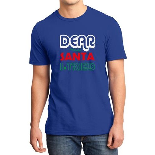 Men's Dear Santa Graphic Printed T-shirt