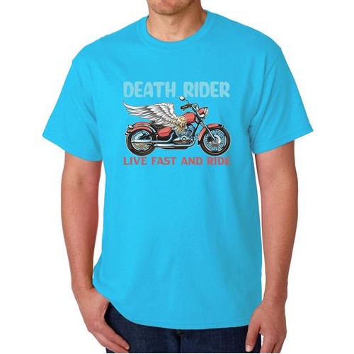 Men's Death Rider Fast  Graphic Printed T-shirt
