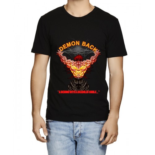 Men's Demon Back Graphic Printed T-shirt