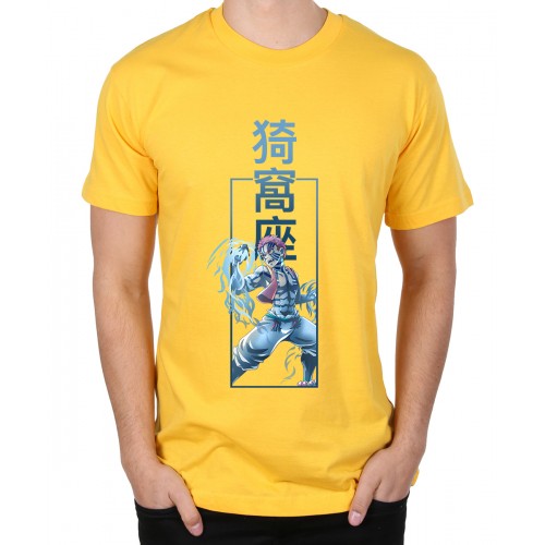 Men's Demon Slayer Akaza Graphic Printed T-shirt