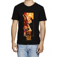 Men's Demon Slayer Rengoku Graphic Printed T-shirt