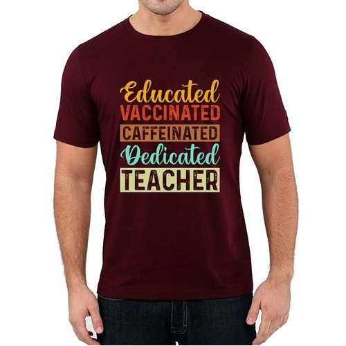 Men's Desicated Teacher Graphic Printed T-shirt