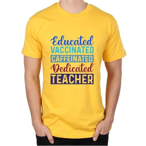 Men's Desicated Teacher Graphic Printed T-shirt